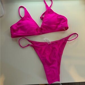 SHEIN Hot Pink Bikini Set